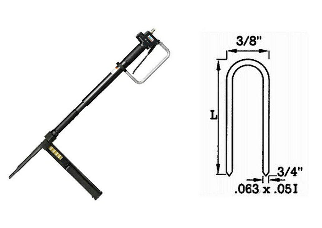 Del calibre 16 3/4 pulgadas de la corona U grapas BCS31p con cinta adhesiva.