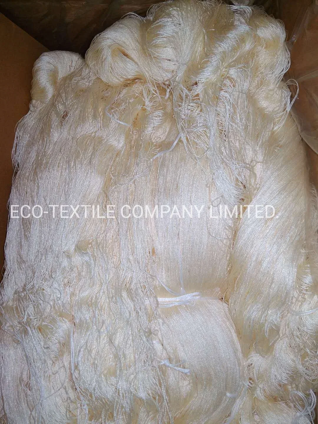 Super Bleached Chinese Luxious White Shiny Tussah Silk Yarn for Hand Tuft High Class Carpet Rug Tapestries