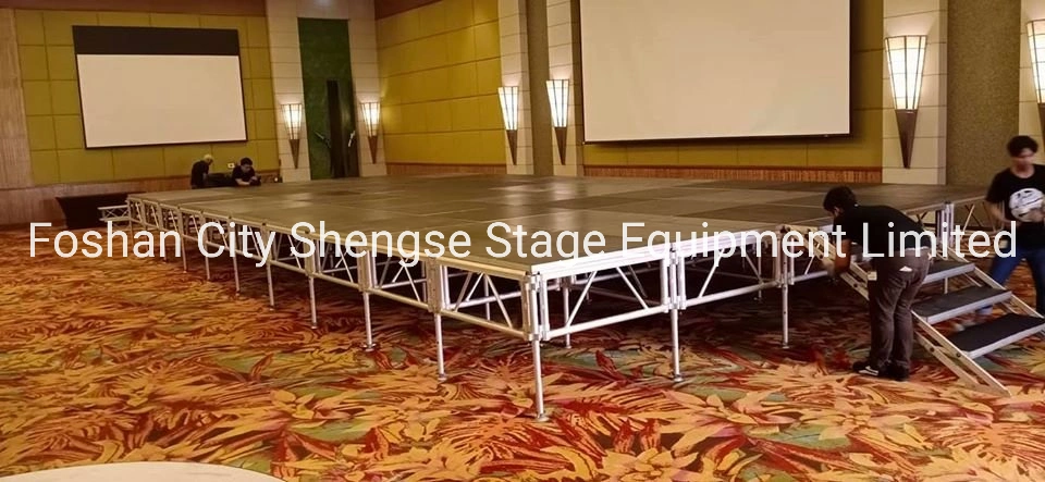 on Sale Strong Loading Aluminum Folding Mobile Portable Dance Concert Display Truss Adjustable Wedding Party Mobile Assemble Stage