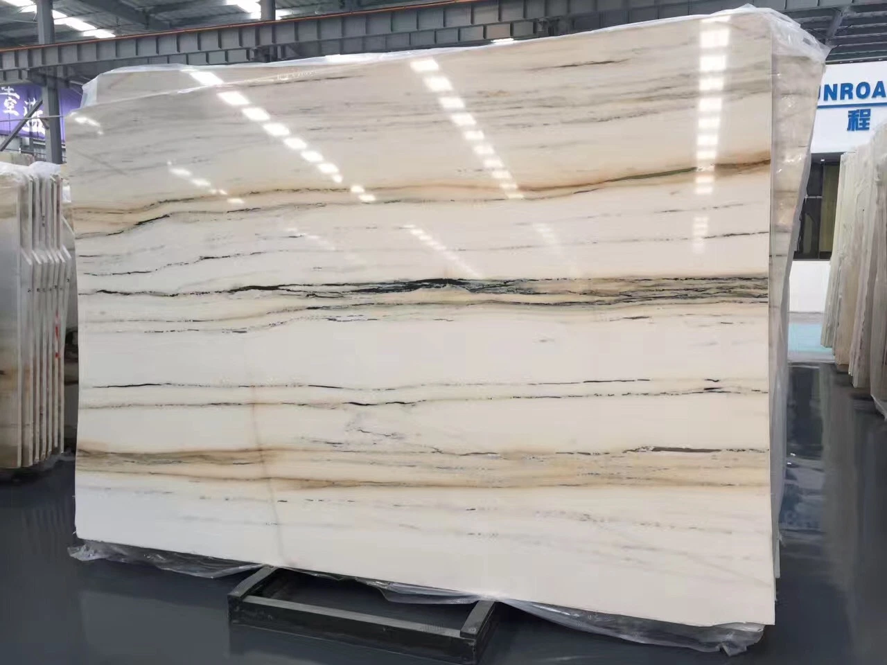 Polished Pure Royal Jade Marble Ice White Slabs Interior Decoration/Flooring Tiles