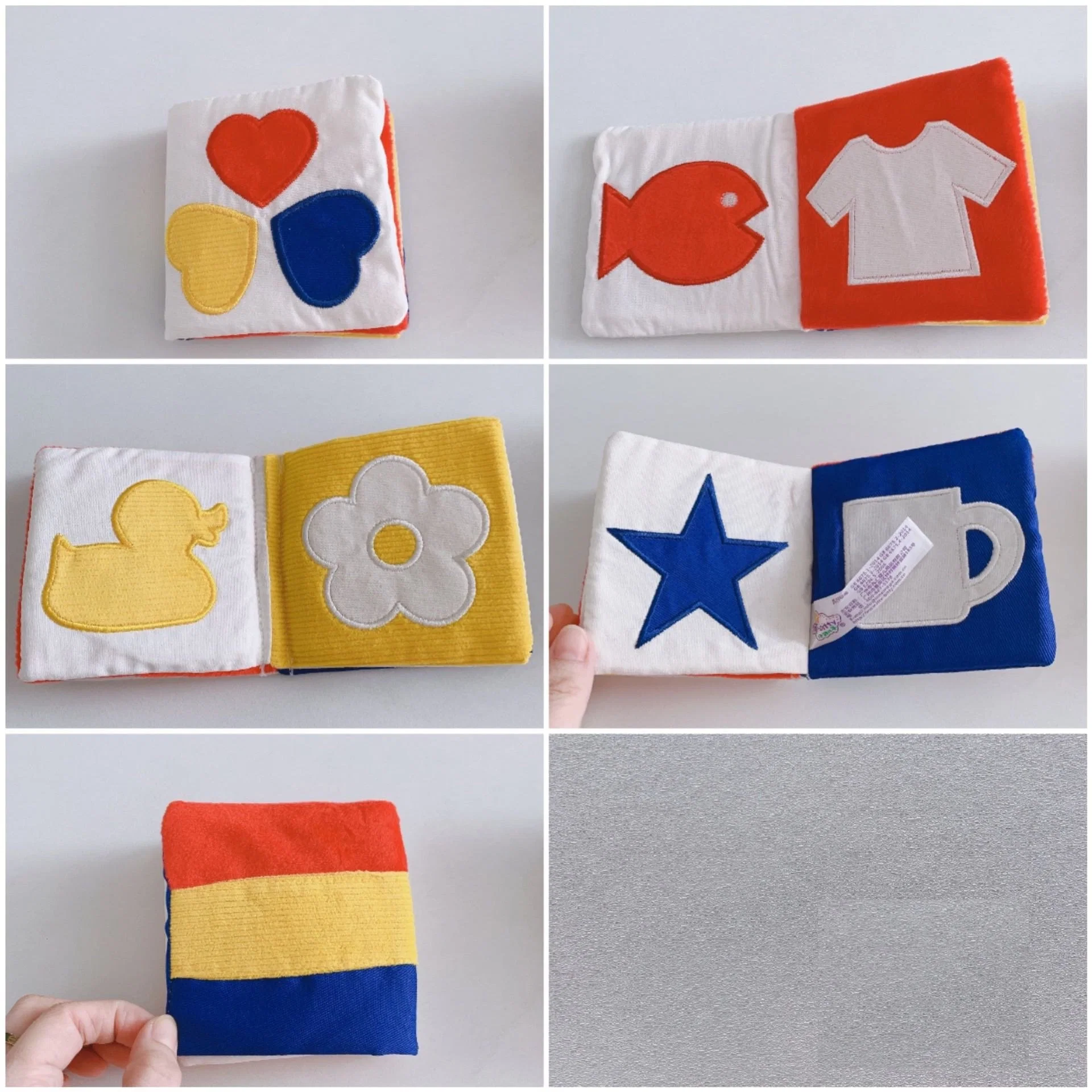 Educational Toys Infant Soft Cloth Book Early Learning Sensory Texture Book