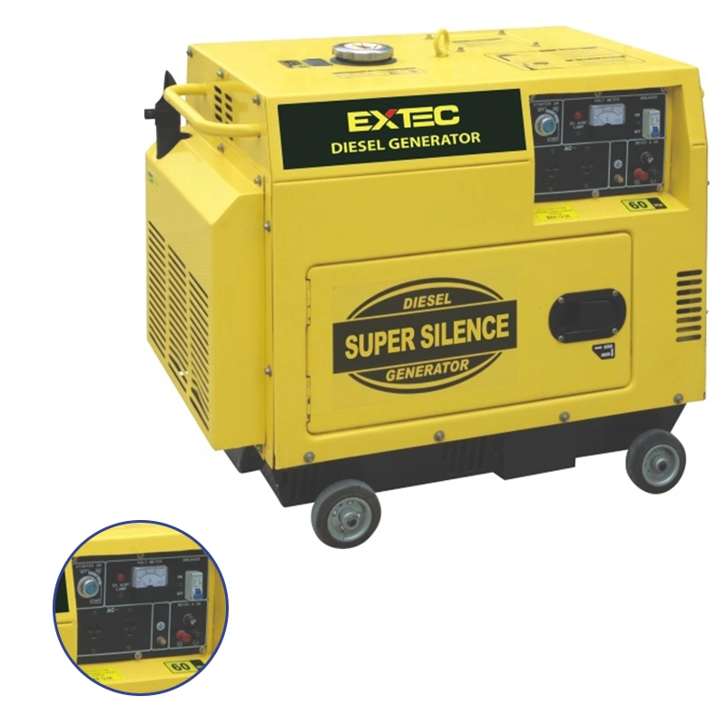 Extec Exd4500 Air-Cooled solo cilindro Super Silencioso Generador Diesel con protección contra sobretensión