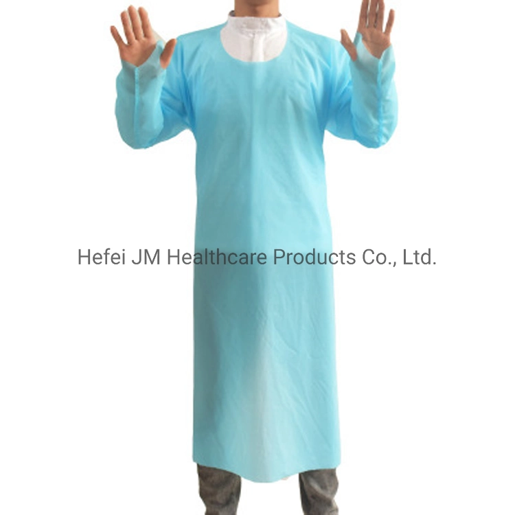 Lab Industry Protective Apron Disposable CPE/PE Gown for Hospital Use