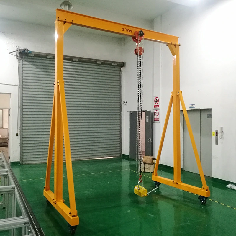 Supply Electric Gantry Mobile Lifting Hand-Push Trackless Small Gantry Simple Light Gantry