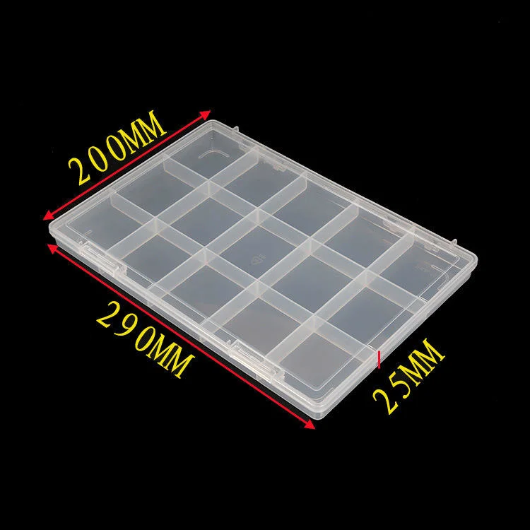 PP Clear Plastic Storage Box with Multi Sub-Box Low Price