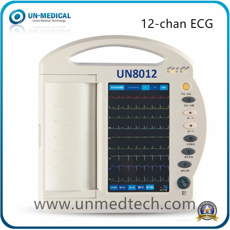 Un8012 Medizinisches wiederaufladbares 12-Kanal-EKG-Gerät