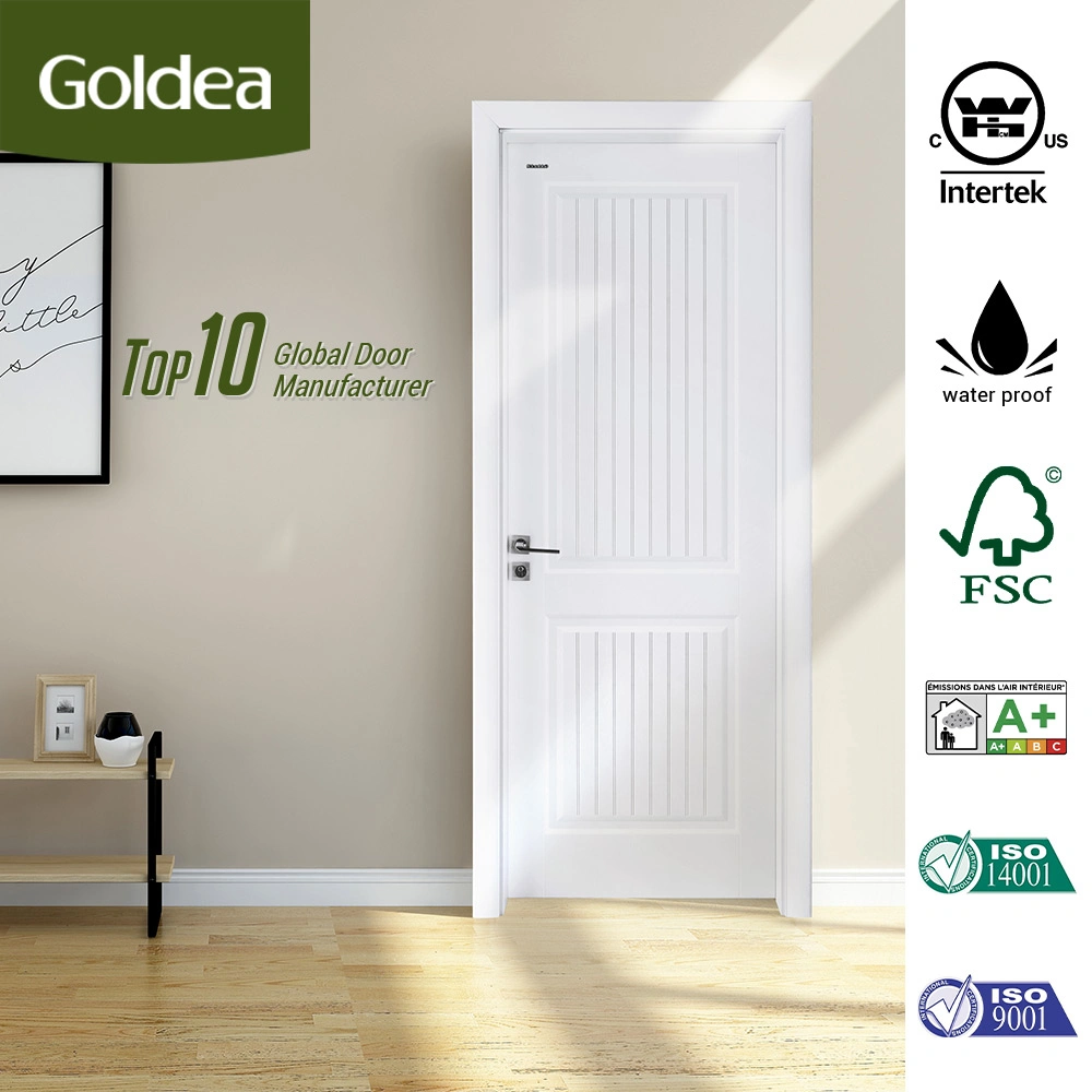 Madera maciza de madera contrachapada de PVC INTERIOR Puerta de madera Interior Design