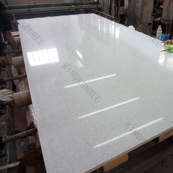 Pure White 20mm Artificial Stone Quartz Slabs Quartz Stone Counter Top Material