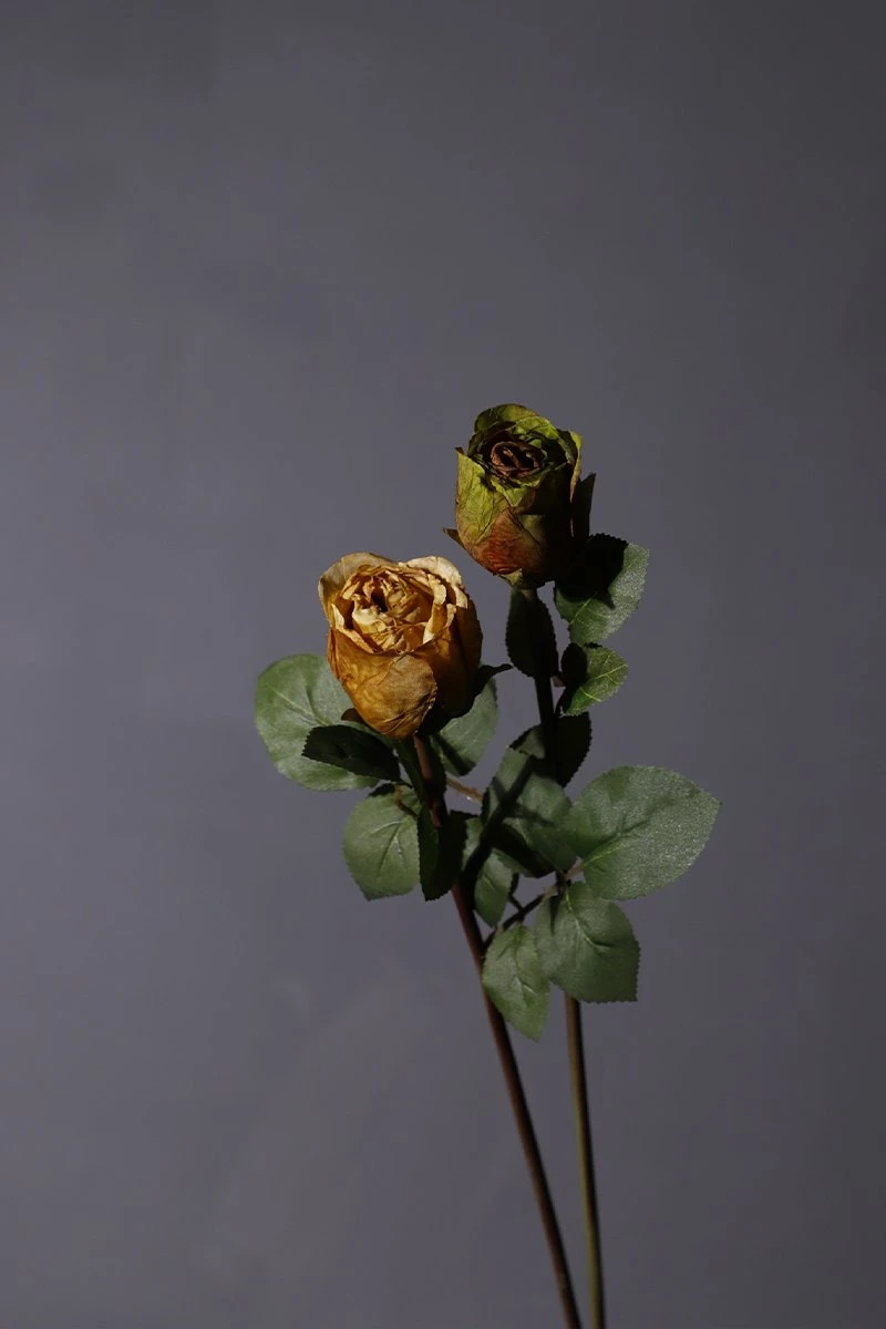 Dark Green Artificial Rose Decoration