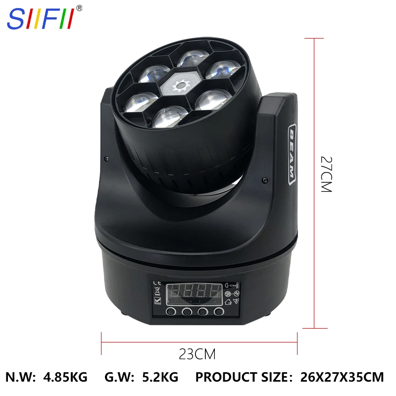 High quality/High cost performance LED 6*12W Beam Head Bee Eyes Smart Beam Moving Head with Laser Disco KTV Stage Lighting DJ Equipment