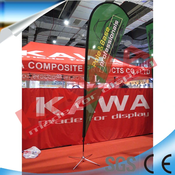 8FT Advertising Exhibition Event Promotional Usage Outdoor Feather Flutter Swooper Flag Flying Beach Flag Banner Stand Teardrop Flag