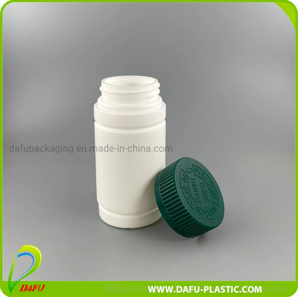 100ml HDPE PE Medicine Plastic Capsule Bottle with Child Proof Cap