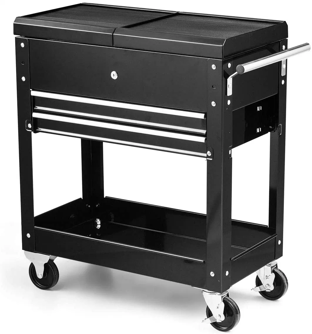 Rolling Tool Cart Cabinet Steel Sliding Drawer Tool Organizer Trolley