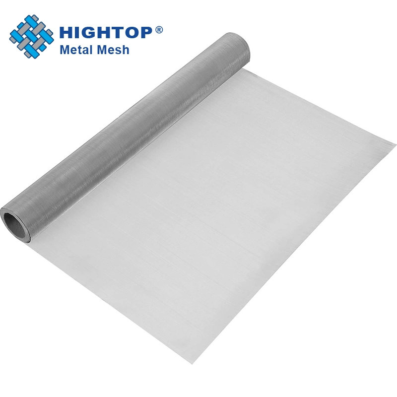 Acid Resistance 100 Mesh Weave Pure Silver Metallic Mesh Fabric for Chemical Industry