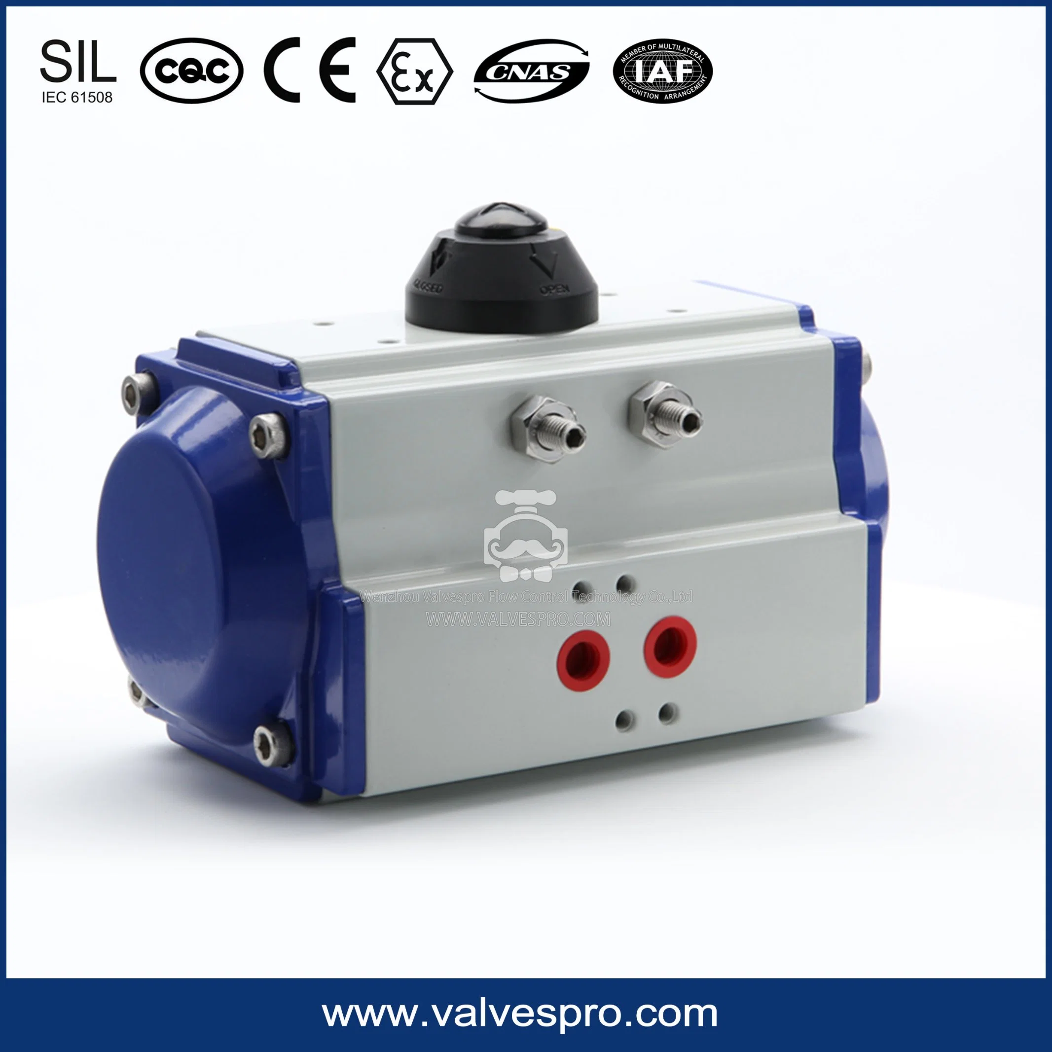 At140d Double Acting Pneumatic Actuator for Ball Valve with Handwheel