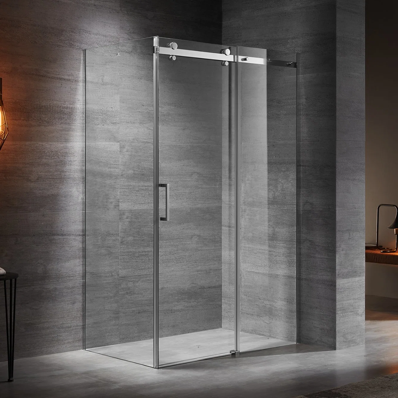 Cupc Approved Framless Square Glass Shower Room in Chromed Aluminum with 8mm Tempered Glass