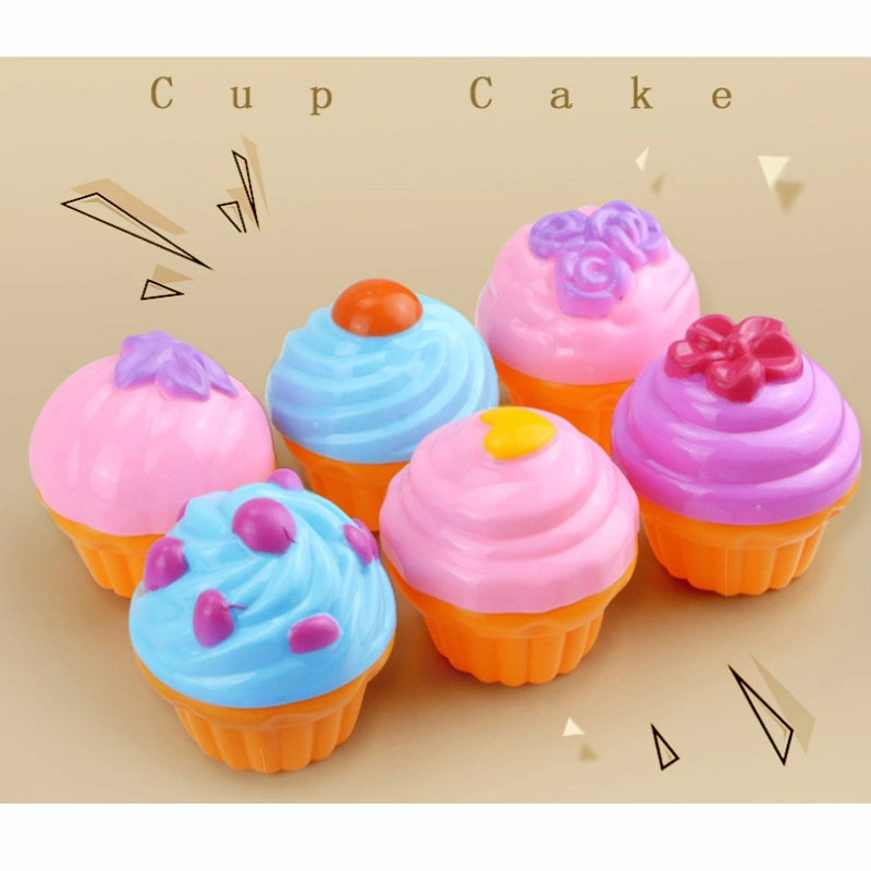 Children Colorful Newest Styles Pretent Toy Kitchen Toy Combination Afternoon Tea Heart Series Box Foot Set Simulation Cupcake