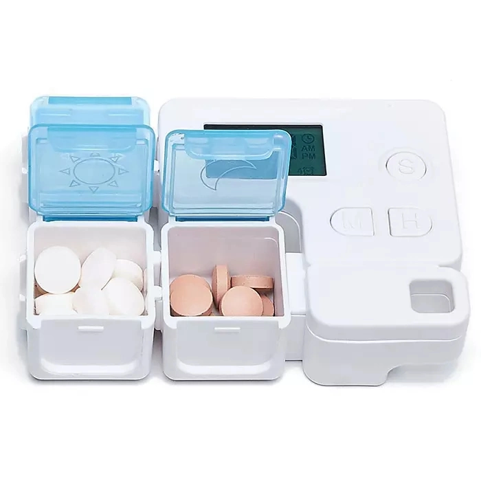 One Week Electronic Reminder Pill Smart Box R Automatic Alarm Smart Supplements Modular Cases Container Medical Holder Pill Box with Timer