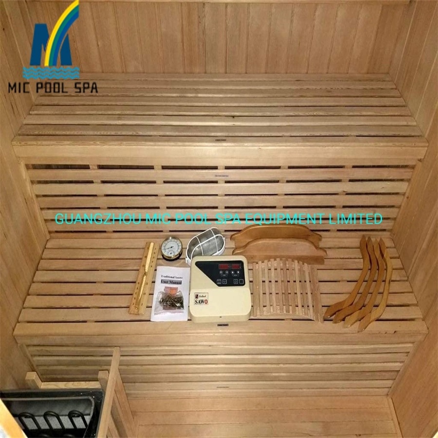 Sauna sec infrarouge avec porte en verre pour sauna