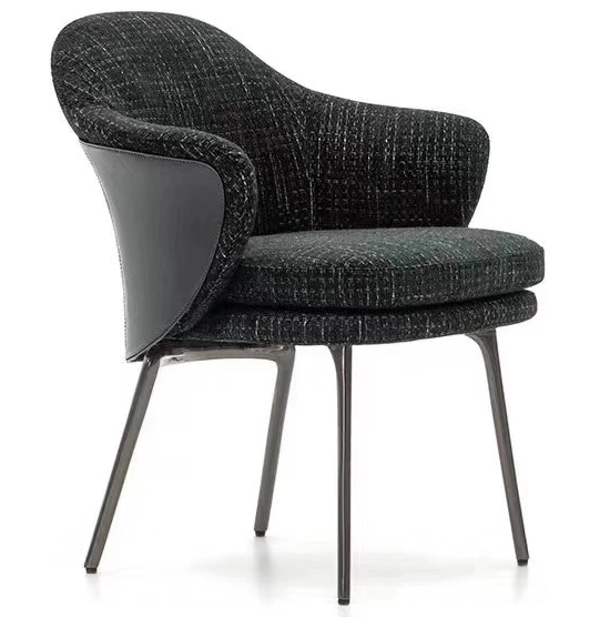 New Fashionable Luxury Soft Fabric Iconic Dining Seating Chair