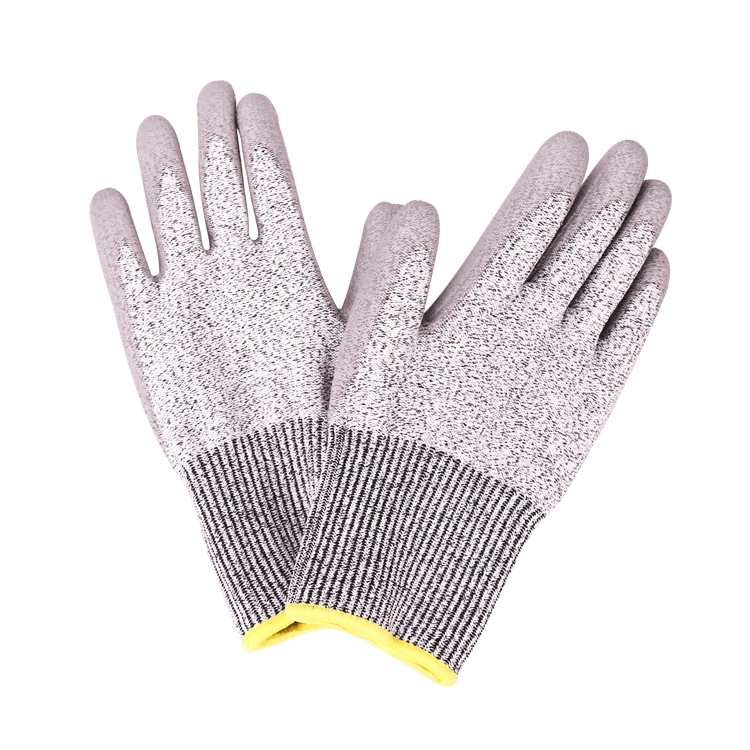 Xingyu 13G Cut 5 Hppe PU Safety Gloves /Hand Gloves/Work Gloves with Great Cut Resistance