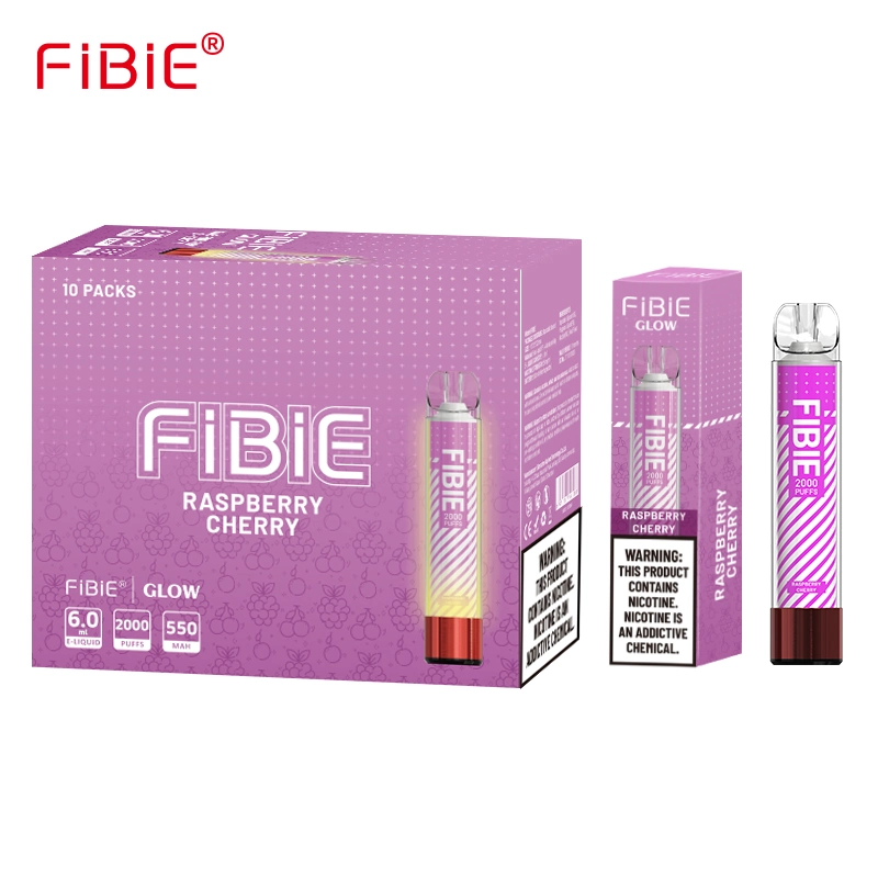 Fibie Nicotine Vape Juice Custom Vaporizer Pen Hookah 2000 Puffs Glowing Rechargeable Disposable/Chargeable Wape Pen Lost Crystal Mary Elf Bars E Shisha