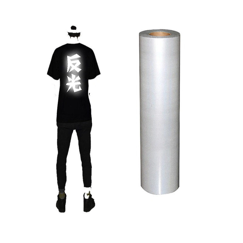 Korea Quality Manufacture Sale Highlight Grey Reflective Vinyl T Shirt Heat Transfer Film Roll for Garments