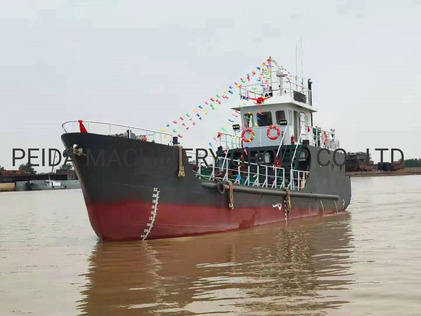 Steel Barge for Boat Berthing Pontoon Boat for Mooring House Boat with Office Accommodation