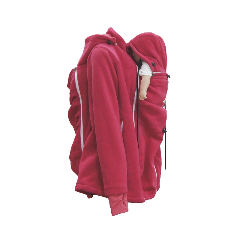 Warm Fleece Babywearing Jacket Baby Carrier Coat with Detachable Hood