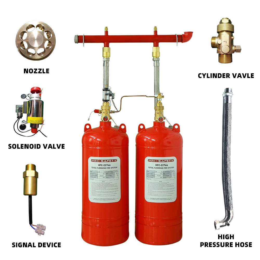 Sistema automático de extinção de incêndios com gás FM200 HFC 227ea com incêndio Alarme de incêndio Painel de controlo dos Extinguidores