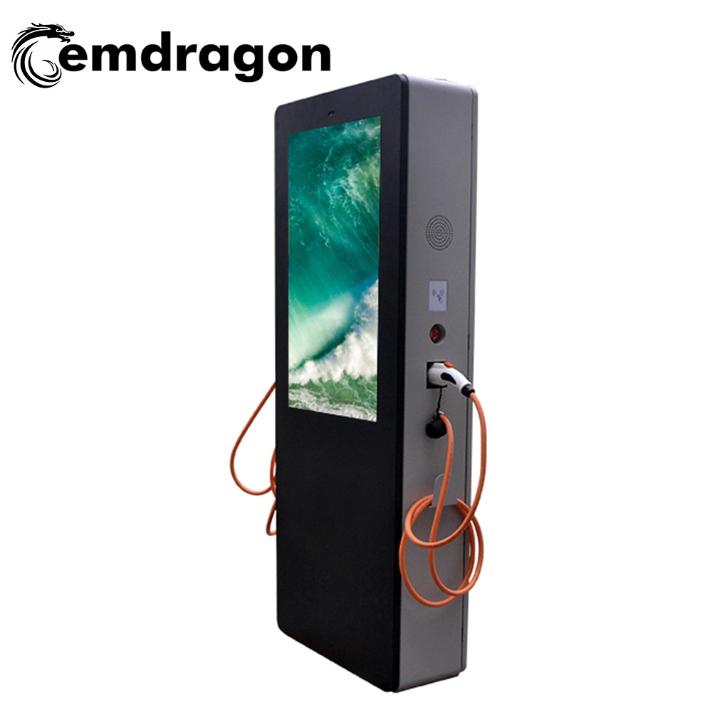 All in One Advertising Board Intelligent Double Gun Charging Pile Outdoor Advertising Machine 43 Inch LED Digital Signage Volt LCD TV Bus Ad Display