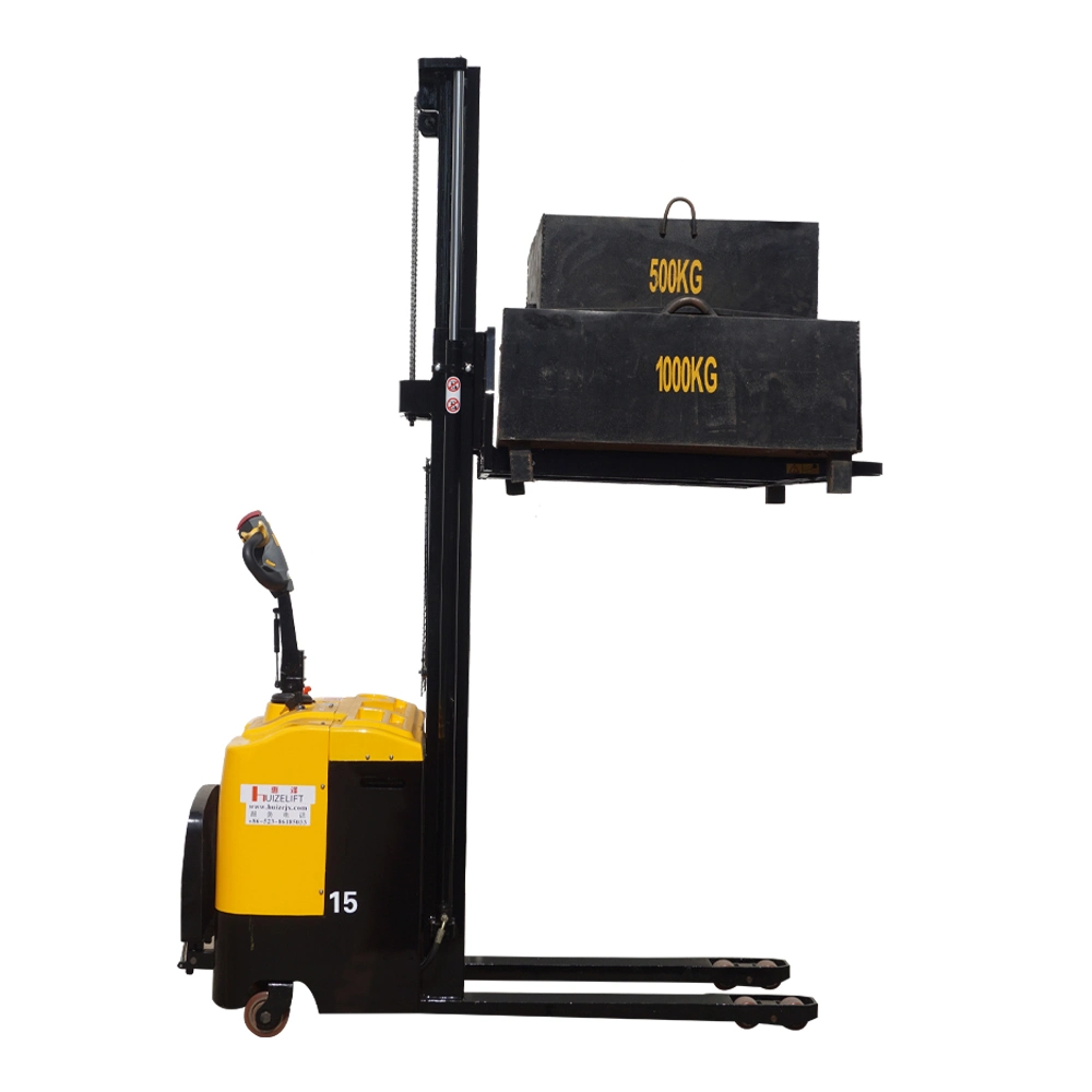 All Electric Hydraulic Battery Stacker - 2t Capacity, 4m Lift Height, CE ISO Certified