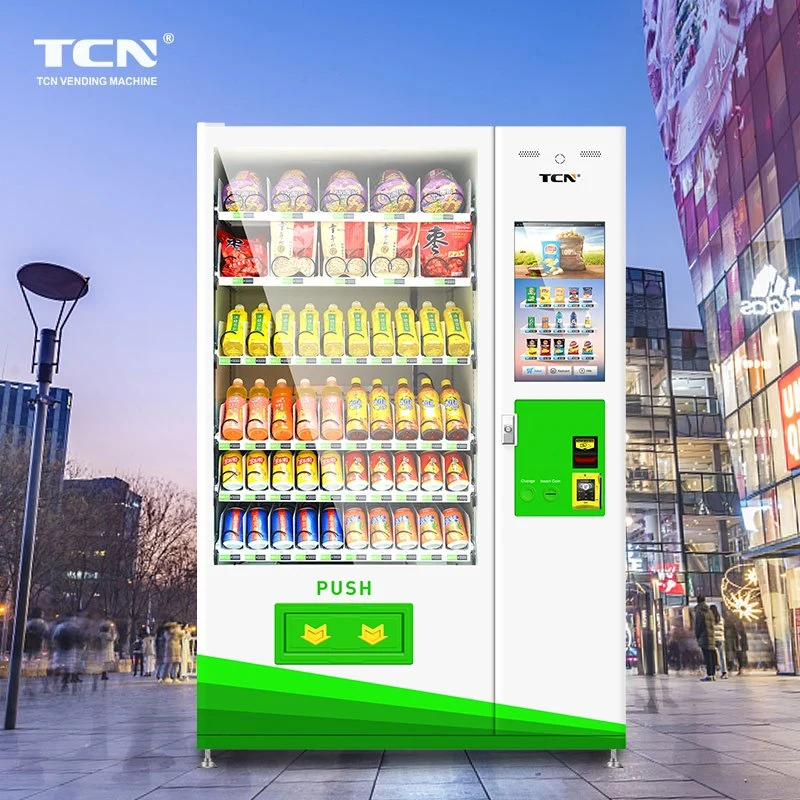 Tcn 22inch Advertising Screen Drink&amp; Snack Vending Machine Remote Control System