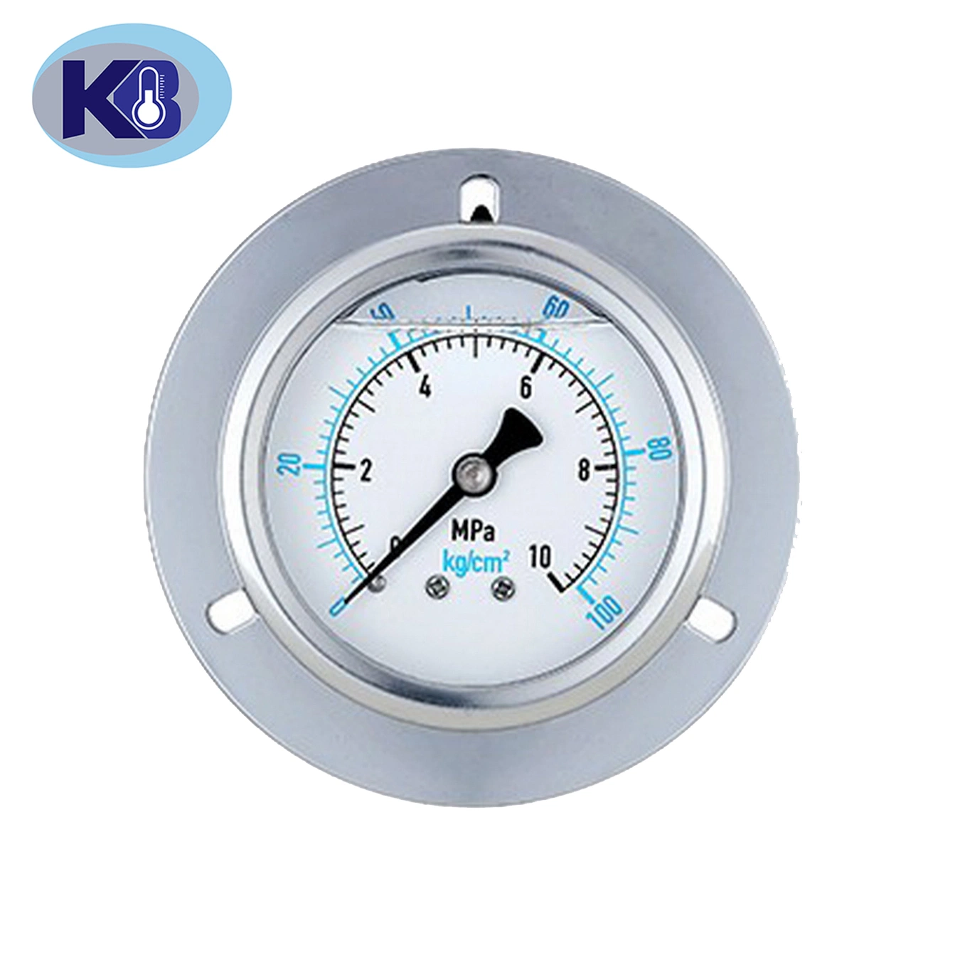 Stainless Steel Manometer Pressure Gauge En837-1 with 4 Inches Dial