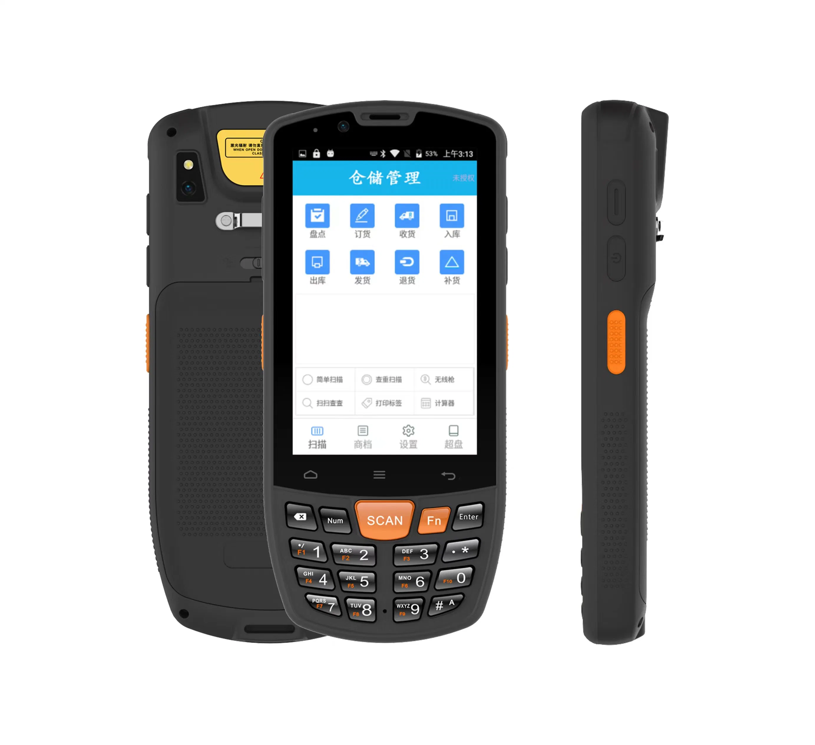 Android 9.0 Terminal de recolha de dados portátil 2D Barcode scanner robusto Inventário Industrial