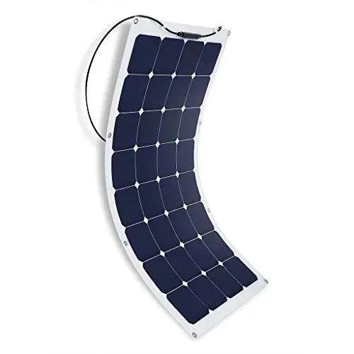 Venta caliente Pet 100W 110W 120W Sunpower células mono ETFE Semi-Flexible flexible paneles solares y portátil con orificio de montaje y Mc4 PV el conector y la caja de empalmes