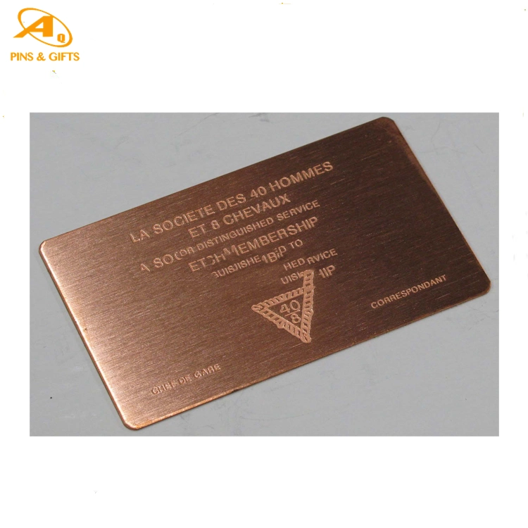 Memória de plástico GSM cópia SIM IC Phone Best Gold Nome de metal do cartão de negócios