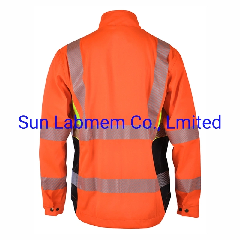 Spring & Autumn Red Reflective Safety Jacket Workwear Uniform