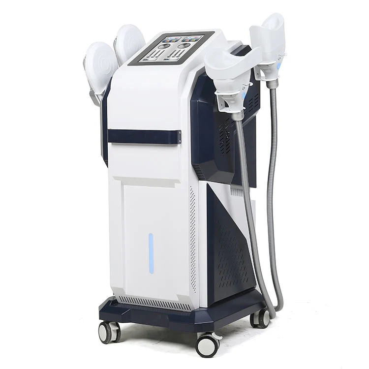 CE Certified Beauty Equipment Vertical 4 Handles Emslim Electromagnetic EMS Sculpting Muscle Building 360 Degree Cryolipolysis Cryo Slimming Salon Equipment