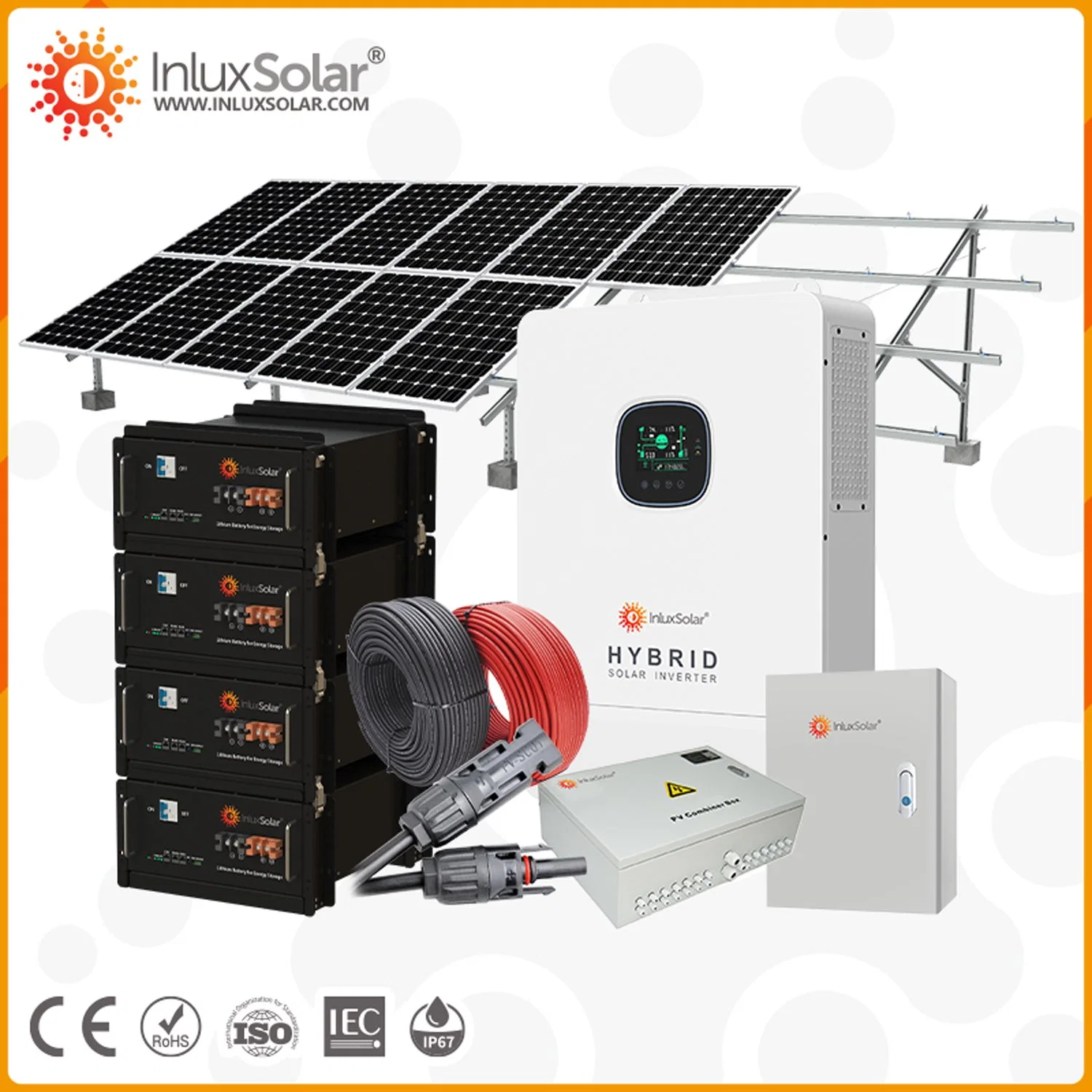 Und Wechselrichter auf Off Grid gebundene Solarstrom konzentrierte Photovoltaik Off/On Grid 6kw Home 6kw Standalone Solaranlage