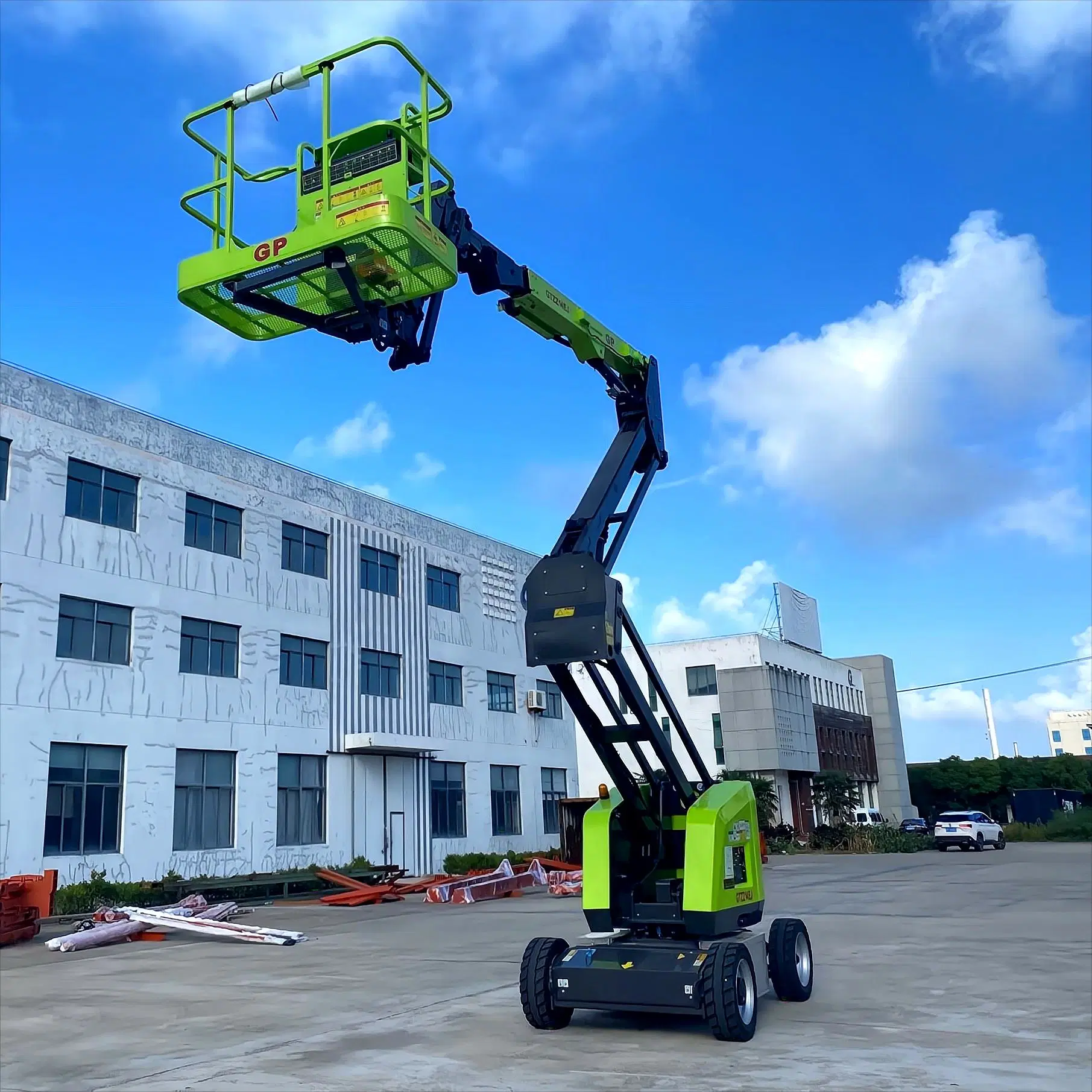 Edificio de la construcción de equipos de elevación Eléctricos autopropulsada articular Cestas