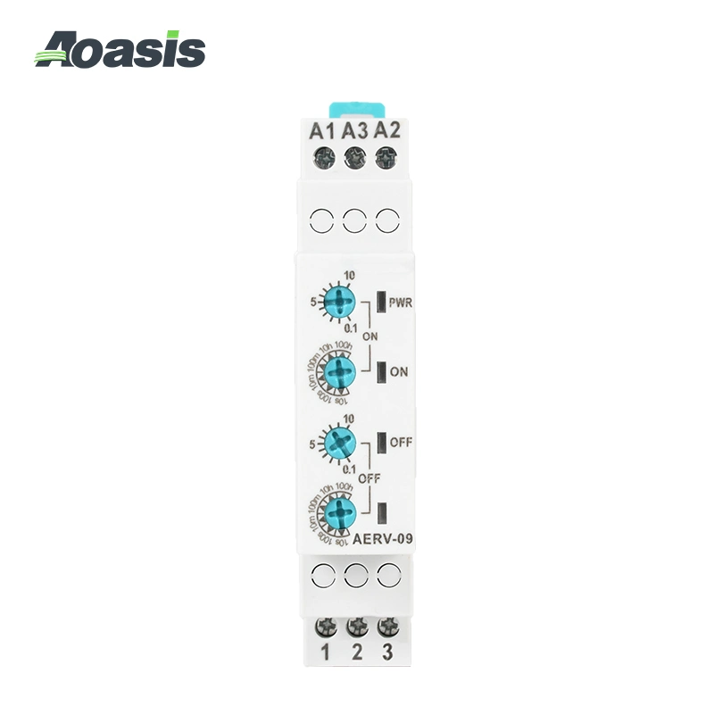 Aoasis Aerv-09 Double Delay Time Relay 100 Hour 220VAC Electrical Delay Time Relay