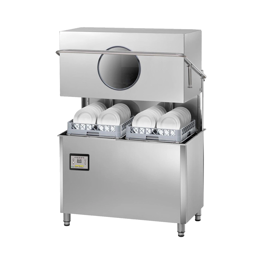 Restaurant Commercial Dishwasher Double-Tray Dish Washing Machine with Perspective Window