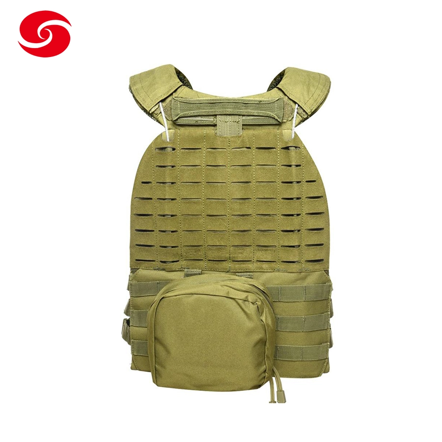 Army Green Laser Cut Military Tactical Gear Vest with Multifunctional Pouches