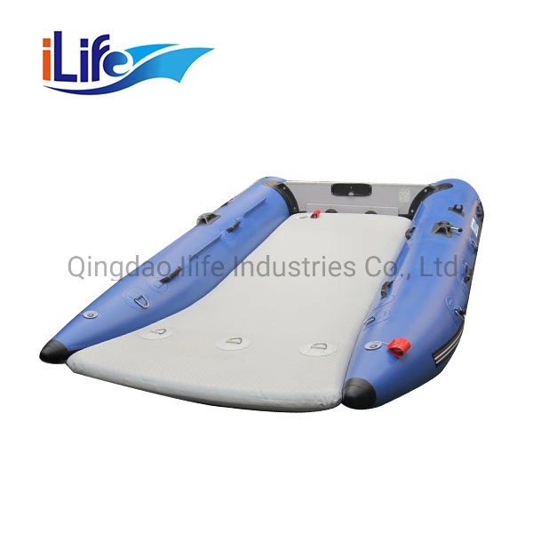 ILife CE-Zertifizierung Made-in-China Katamaran eine Person Aufblasbare Katze Pontoon Boot zum Verkauf