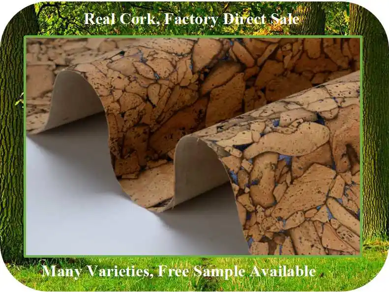 Aplicaciones de todo el grano de piedra de corcho natural para los bolsos, zapatos, Decratives, Stationeries (HS-CC-001).