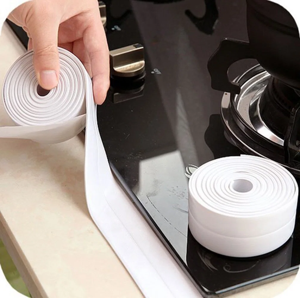 Papier selbstklebende Kantenband PVC Ecke WC wasserdichte Form Arbeitsplatte Klebstoff caulk Küche Waschbecken Tape für Badezimmer