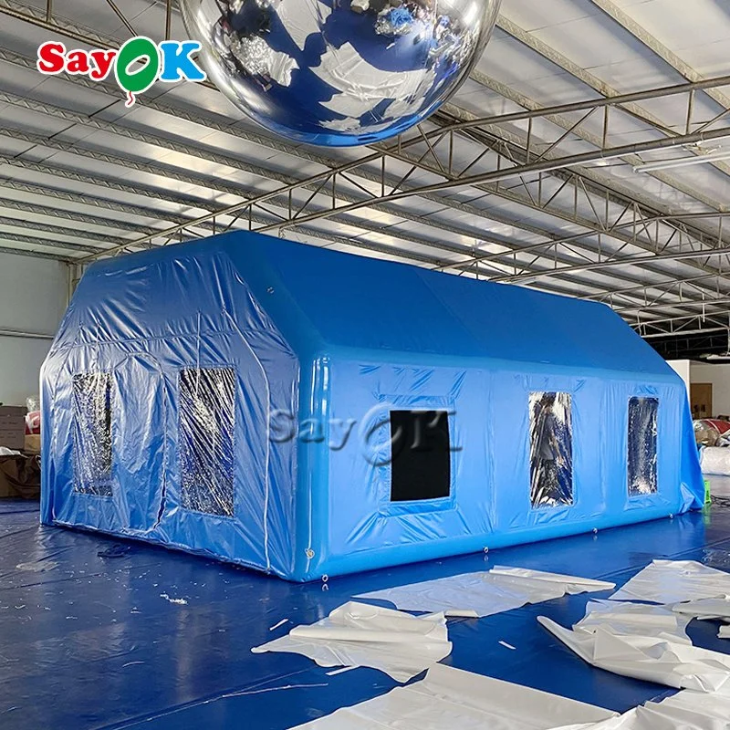 Mobile Air-Tight Blue Inflatable Spray Booth Inflatable Car Spray Paint Booth for Cars