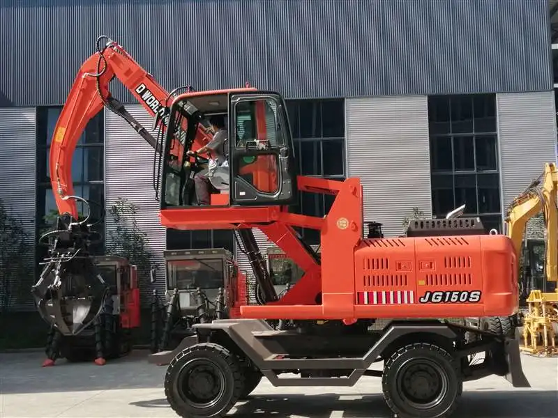 12.5 Ton excavadora cargadora de ruedas de acero con accesorio de escarpa