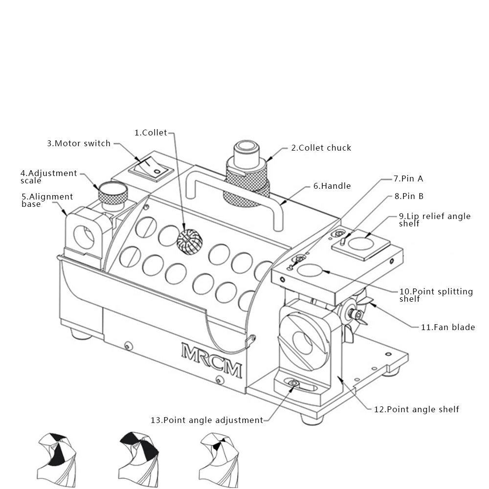 Hand Drill Bit Sharpening Machine for Twist Drill